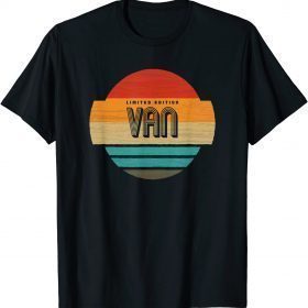Official Mens Van Name Retro Vintage Sunset Limited Edition T-Shirt