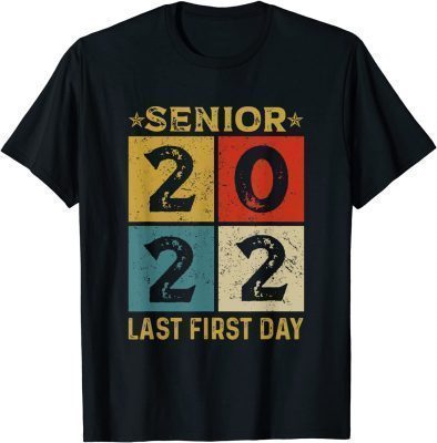 Vintage My Last First Day Senior 2022 Back To School T-Shirt