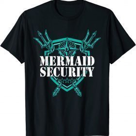Mermaid Security Merman Pool Party Swimming T-Shirt