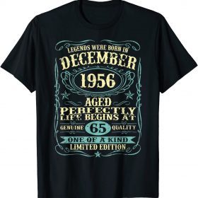 2021 December 1956 65th Birthday Gift 65 Year Old Men Women T-Shirt