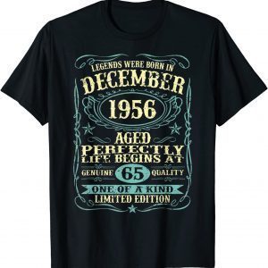 2021 December 1956 65th Birthday Gift 65 Year Old Men Women T-Shirt