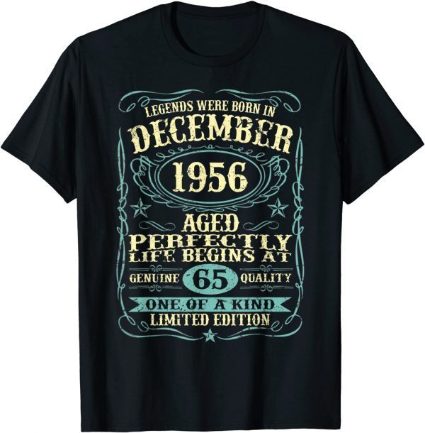 2021 December 1956 65th Birthday Gift 65 Year Old Men Women T-Shirt