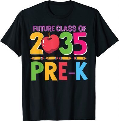 T-Shirt Kids CLASS OF 2035 PRE-K Shirt Preschool Teacher Student