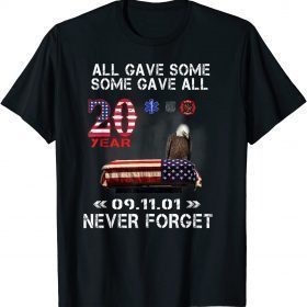 Never Forget 911 American Flag 20th Anniversary Patriot Day Unisex T-Shirt