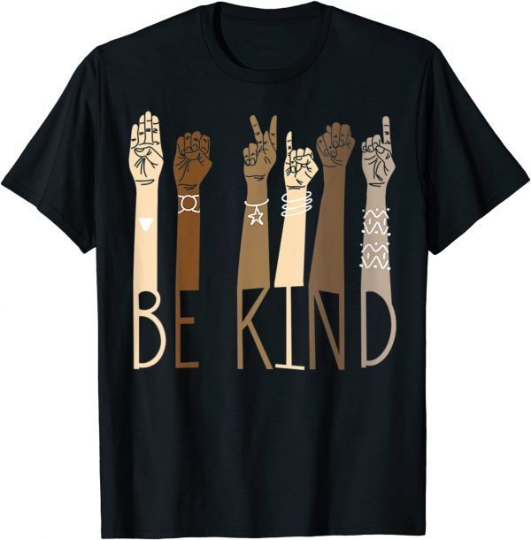 Classic Be Kind Sign Language Hand Talking Teachers Interpreter T-Shirt