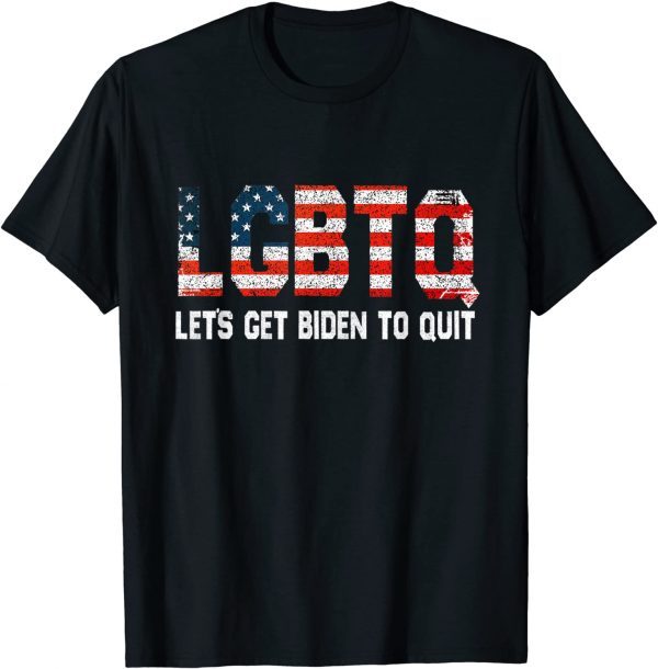 T-Shirt I Support LGBTQ Let's Get Biden To Quit 2021