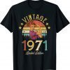 Official Vintage 1971 Made In 1971 50th Birthday Women 50 Years Old T-Shirt