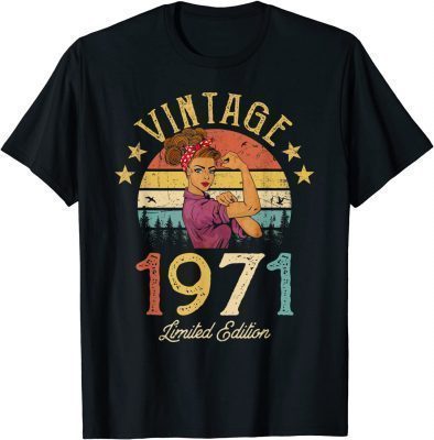 Official Vintage 1971 Made In 1971 50th Birthday Women 50 Years Old T-Shirt