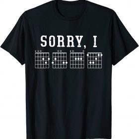Funny Sorry I-DGAF Funny Hidden Message Guitar Chords For Lover T-Shirt