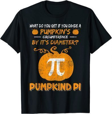 Funny Pumpkind Pi Math Halooween Gift T-Shirt