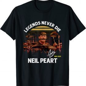 Unisex Legends Drummer Vintage Retro Neil Peart Drumming T-Shirt