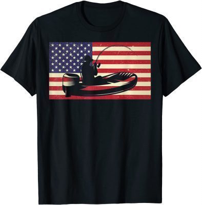 American Patriotic Boat Fishing Gift Premium T-Shirt