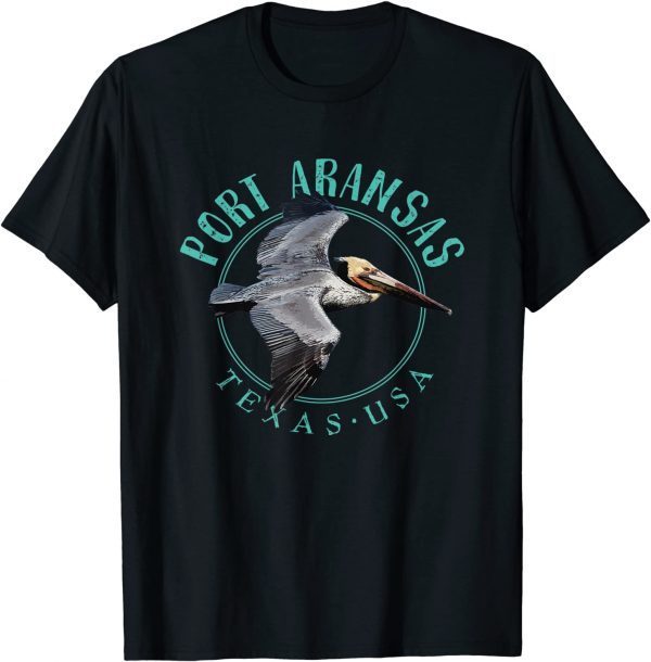 Port Aransas Texas Pelican Design Gift T-Shirt