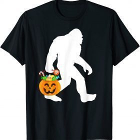 Bigfoot Halloween Pumpkin Tshirt Sasquatch Candy Bucket