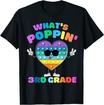 Classic 3rd Grade First Day Of School Pop It Push It Fidget Toy Kids 2021 T-Shirt