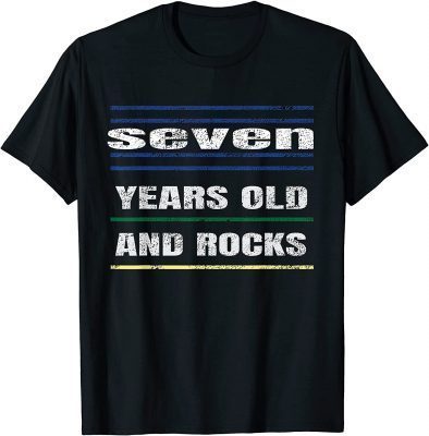 My 7rd Birthday Gift Idea Graphic Vintage Blueprint Art T-Shirt
