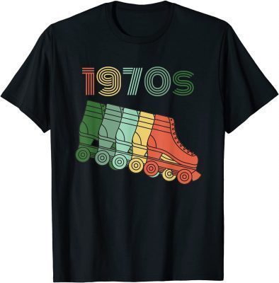 1970s Roller Skates 70s Disco Vintage Retro T-Shirt