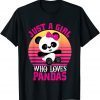 Classic Just A Girl Who Loves Pandas Cute Panda Gift For Girls T-Shirt