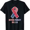 T-Shirt Never Forget 09.11.2001 American Flag Patriotic Day