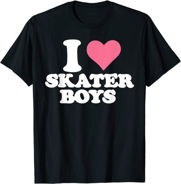 Official I Love Skater Boys Heart T-Shirt