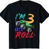 Kids Monster Truck 3 Years Old Birthday Kid 3rd B-Day T-Shirt