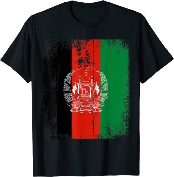 Vintage Afghanistan Afghan Flag Afghanistan Support T-Shirt