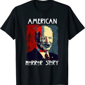 Funny Biden Horror American Zombie Story Halloween Retro Vintage T-Shirt