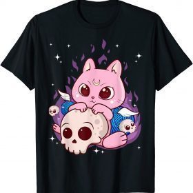 Cute Anime Kawaii Goth Cat Aesthetic Kawaii Pastel Clothes T-Shirt