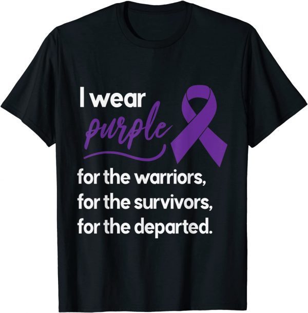 Official Overdose Awareness T-Shirt I Wear Purple T-Shirt