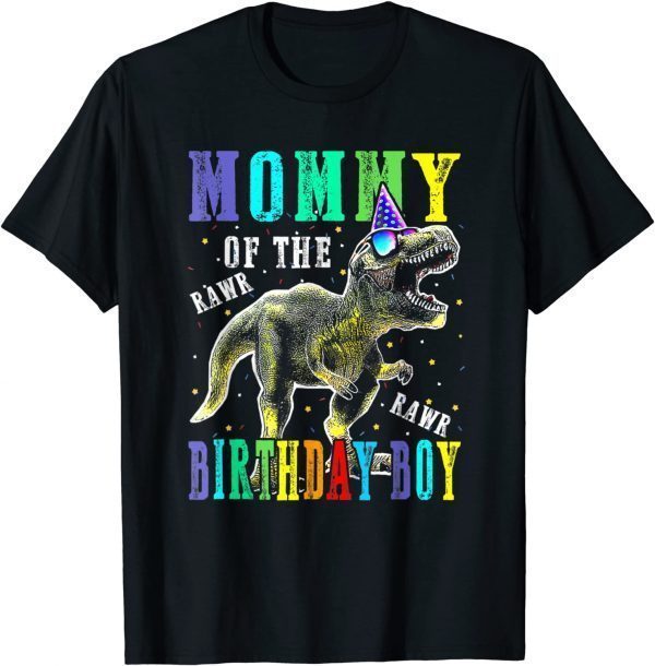 Classic Mommy Dinosaur Shirt Funny Cute Birthday Boy Family Apparel T-Shirt