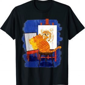 Cute Artistic Cat - Cute Cat Painting Lion Art Shirt T-Shirt
