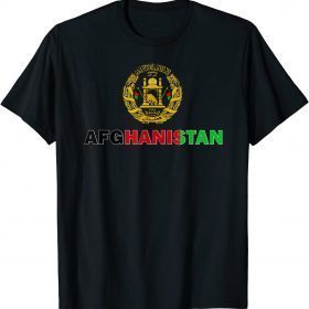 Afghanistan Flag Emblem National Symbol Afghan Flag Clothes T-Shirt