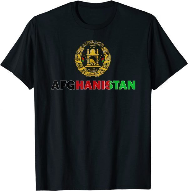 Afghanistan Flag Emblem National Symbol Afghan Flag Clothes T-Shirt