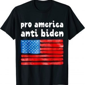 T-Shirt Pro America Anti Biden Flag Usa Impeach Joe Biden Anti Biden
