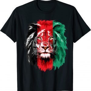 T-Shirt Afghanistan Flag Lion Free Afghanistan