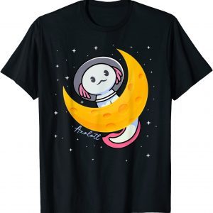 Kawaii Axolotl Japan Anime Comic Pastel Goth Space Moon Unisex T-Shirt