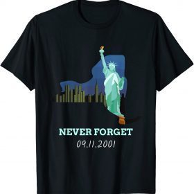 Classic Never Forget 09.11.2001 American New York Statue of Liberty T-Shirt
