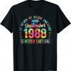 Happy 33rd Birthday Vintage September 1988 Shirt 33 Year Old Unisex T-Shirt