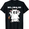 Ghost Cow Moo I Mean Boo Pumpkin Moon Halloween T-Shirt