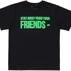 LBW Vlone X Friends T-Shirt Green Big V Printing Men's Shirts