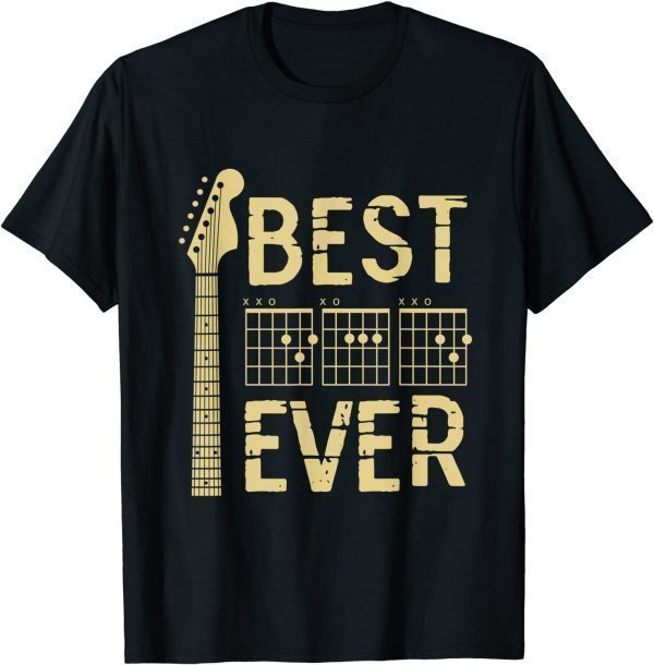 Tee Shirt Guitarist Father Best Dad Ever D A D Chord Gifts Guitar