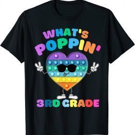 3rd Grade First Day Of School Pop It Push It Fidget Toy Kids T-Shirt