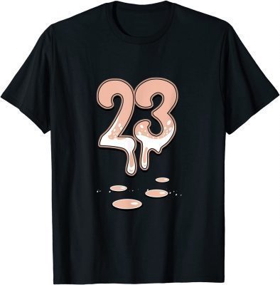 2021 Halloween 23 Drip Match 1 Mid Arctic Crimson Tint Orange T-Shirt