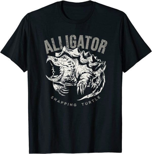 Alligator snapping turtle, vintage design for reptile lovers Unisex T-Shirt
