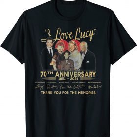 Official Thank You For The Memories I Love Lucy-70th Anniversary T-Shirt
