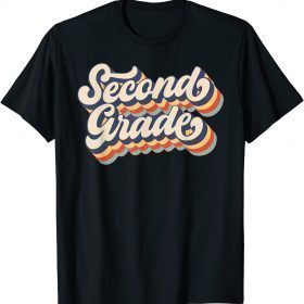 2021 Retro Vintage Second Grade Student Teacher Back To School T-Shirt