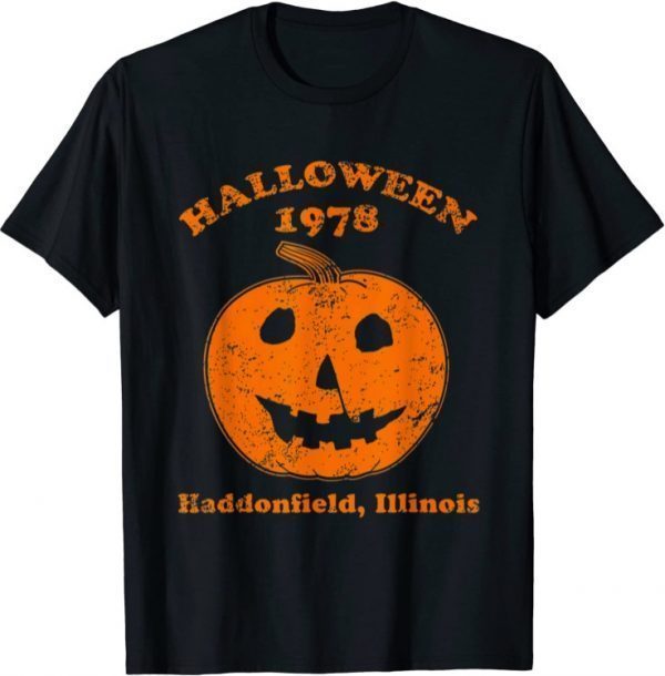 Unisex Halloween 1978 holiday spooky gift myers pumpkin haddonfield T-Shirt