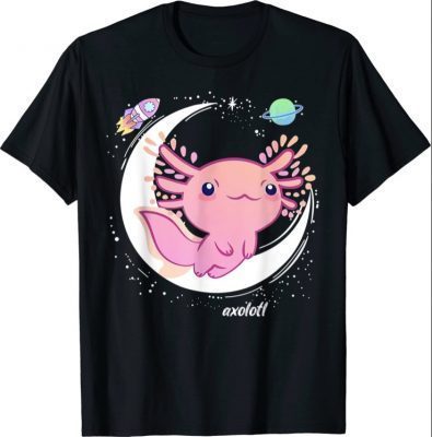 Classic Space Axolotl Kawaii Shirt Pastel Goth Japan Anime Comic T-Shirt