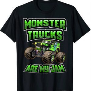 Vintage Monster Truck are My Jam, Truck Boys Birthday Tee Shirt