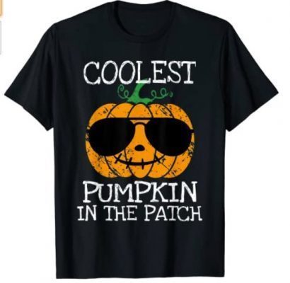 Official Kids Coolest Pumpkin In The Patch Halloween Boys Girls Men T-Shirt